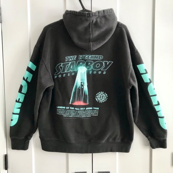 The Weeknd, XO Hoodie, 2017, Starboy, Legend of The Fall, Arena Tour, Size L - Picture 2 of 10